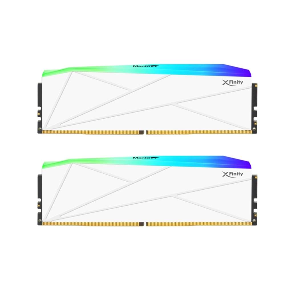 رم دسکتاپ DDR5 دو کاناله 5600 مگاهرتز CL36 وی کالر مدل Manta XFinity RGB ظرفیت 32 گیگابایت