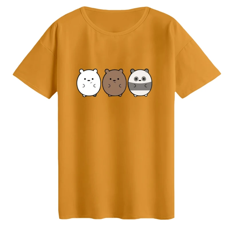 تی‌شرت لانگ آستین کوتاه زنانه مدل خرس های کله پوک