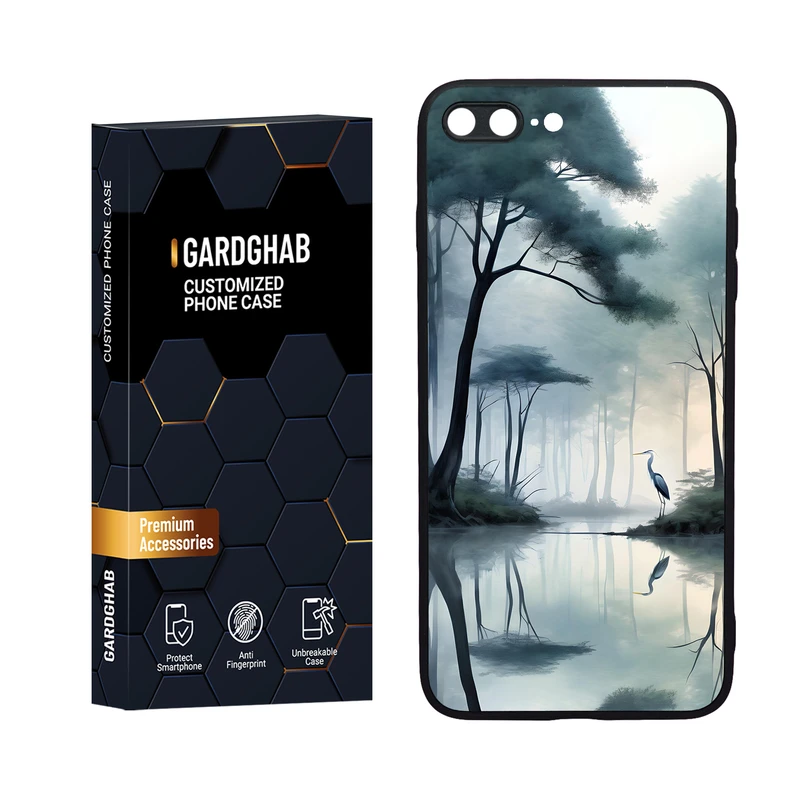کاور گارد قاب مدل دورژله ای طبیعت مناسب برای گوشی موبایل اپل iPhone 7 Plus / 8 plus