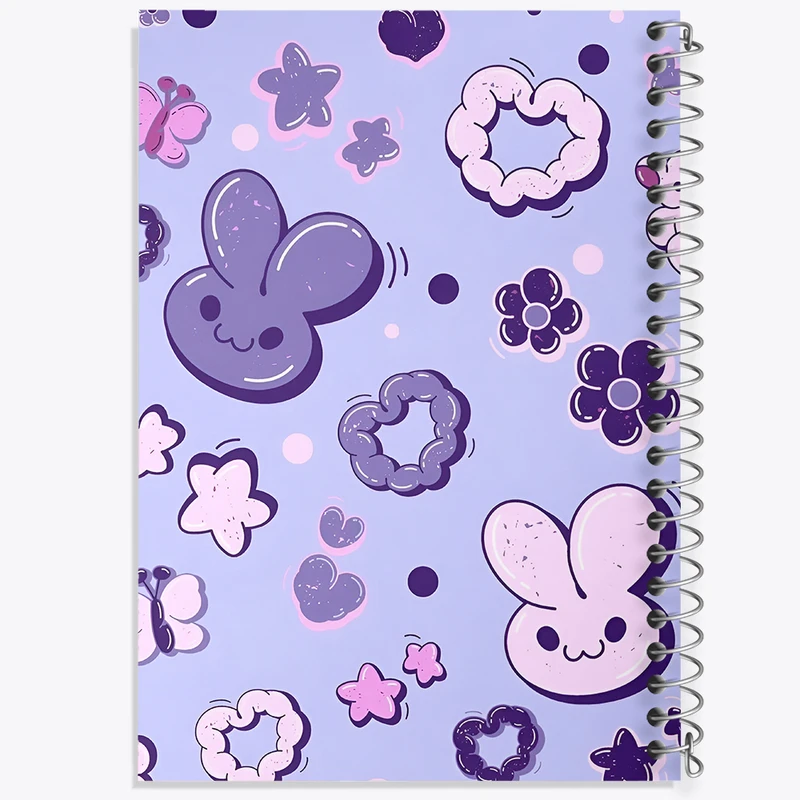 دفتر ژورنال نویسی 50 برگ خندالو مدل نقطه ای طرح خرگوش بامزه کد N5454