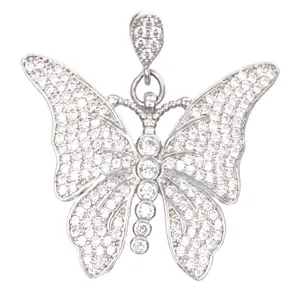 آویز گردنبند نقره زنانه مدل butterfly_11