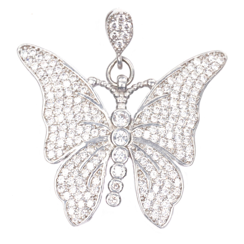 آویز گردنبند نقره زنانه مدل butterfly_11