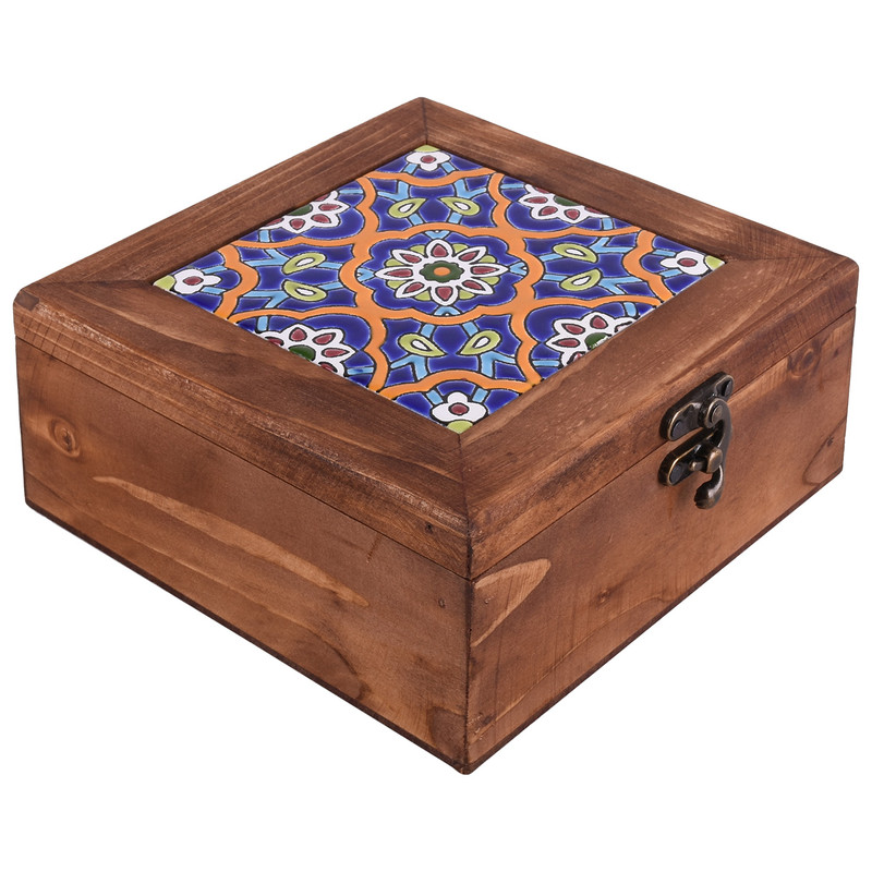 جعبه کاشی گروه سه سرو طرح شکوفه مدل 01-01 