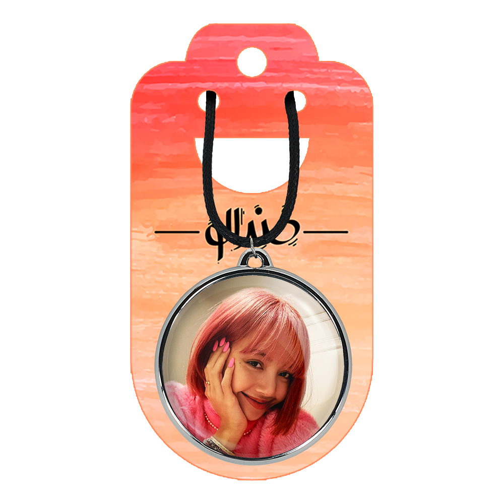 گردنبند خندالو مدل لیسا بلک پینک کد 1427114264