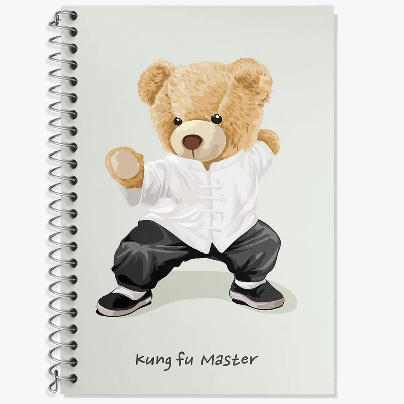 دفتر زبان 50 برگ خندالو مدل سه خط طرح تدی Teddy کد 26150