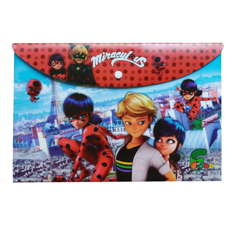 پوشه دکمه دار فاند مدل فانتزی طرح دختر کفشدوزکی