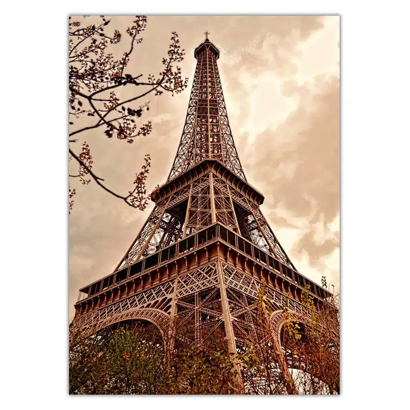 تابلو شاسی ونسونی طرح Proud Eiffel سایز 50x70 سانتی متر