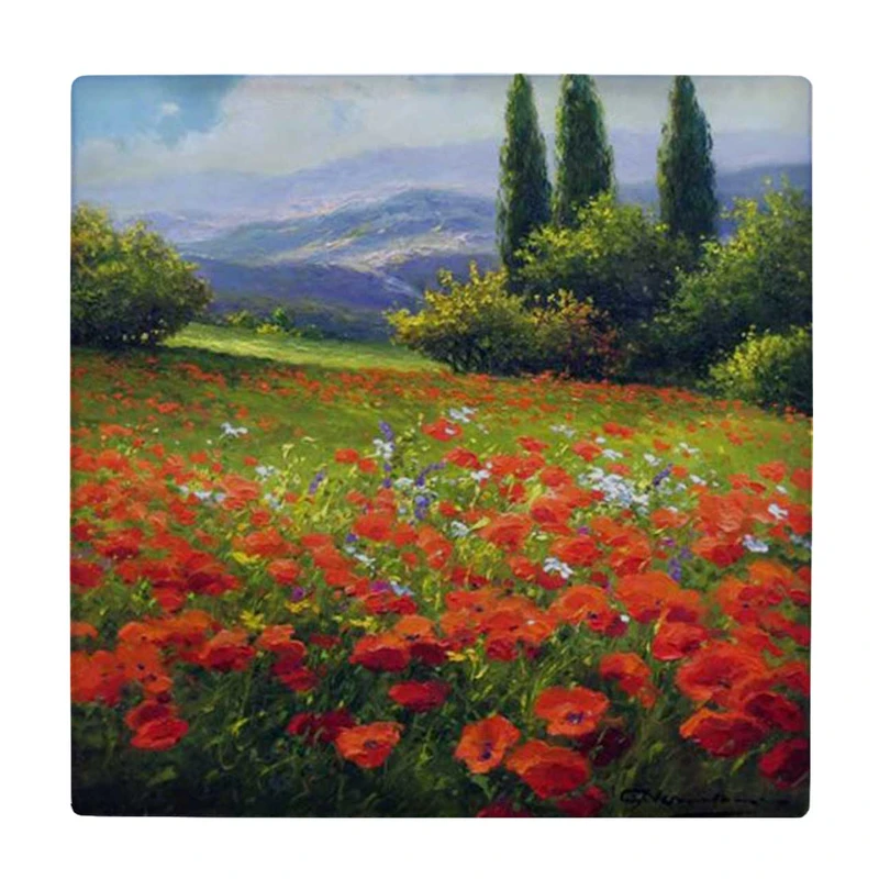  زیر لیوانی طرح نقاشی دشت گل کد    3267872_553