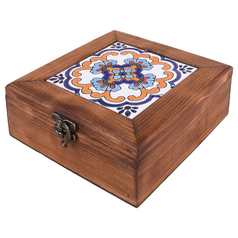 جعبه کاشی گروه سه سرو طرح ترنج مدل 02-01