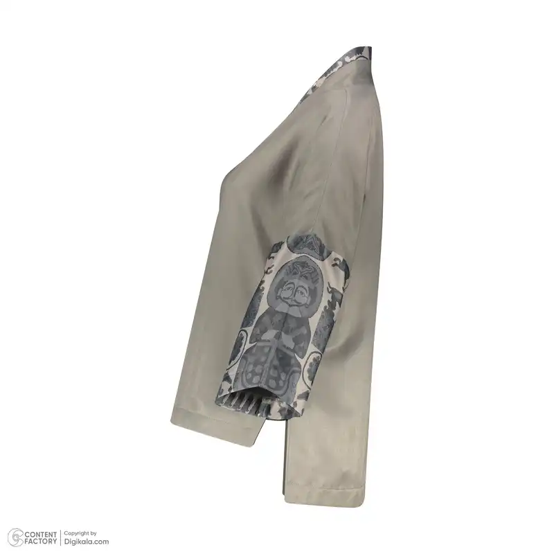 مانتو زنانه آدور مدل ساسانی رنگ خاکستری