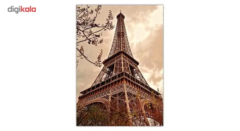 تابلو شاسی ونسونی طرح Proud Eiffel سایز 50x70 سانتی متر