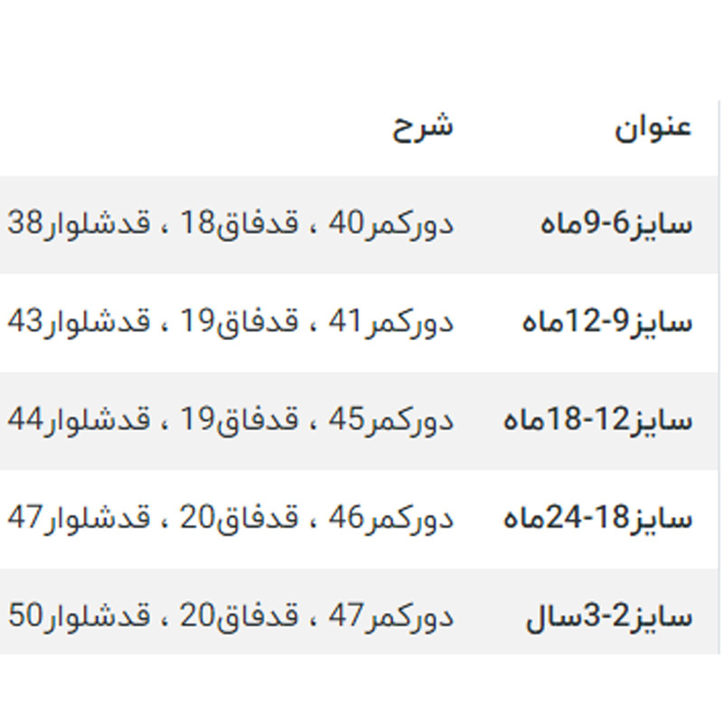 شلوار نوزادی مدل chb4021