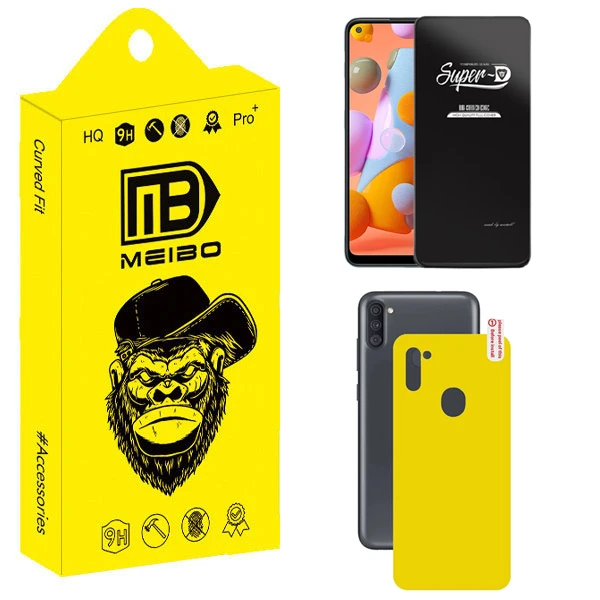 محافظ صفحه نمایش میبو مدل Transparent SuperD مناسب برای گوشی موبایل سامسونگ Galaxy A11 / M11 به همراه محافظ پشت گوشی