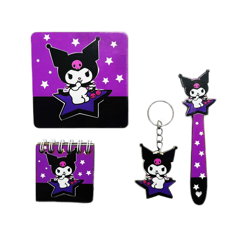 بسته لوازم تحریر مدل کورومی و دوستان بسته 4 عددی