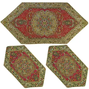 ست 3 تکه رومیزی ترمه مدل افشار کد B3-3