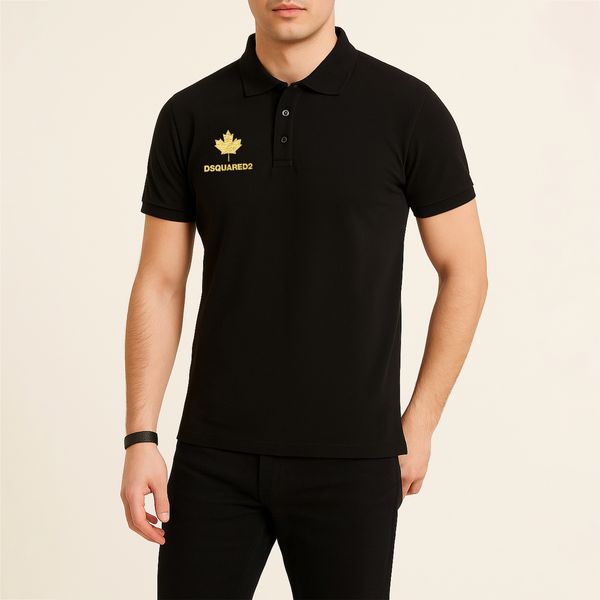 پولوشرت آستین کوتاه مردانه مدل 912252 رنگ مشکی