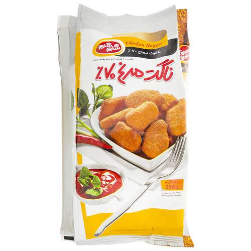 ناگت مرغ 70% شام شام مقدار 250 گرم