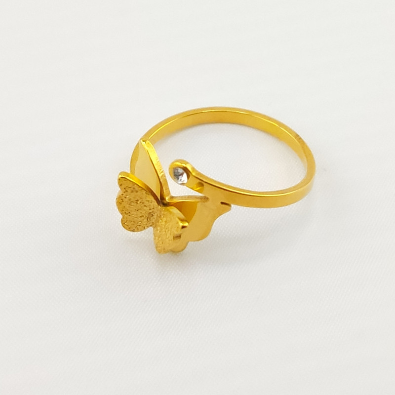 انگشتر زنانه مدل پروانه سندبلست نگیندار BY02