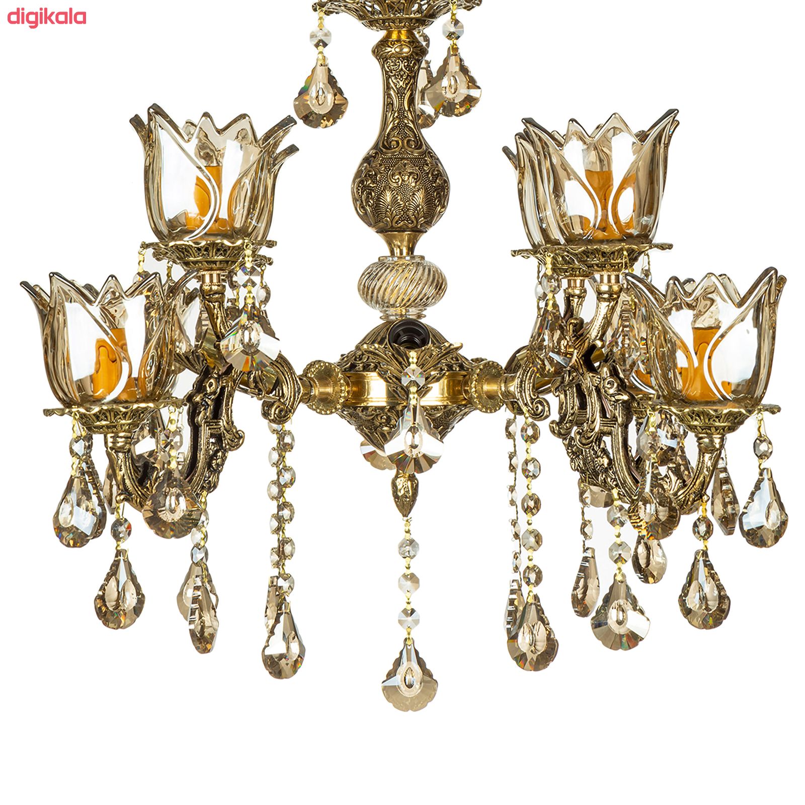 لوستر 12 شعله چشمه نور کد CA2143/4+8-BO main 1 6