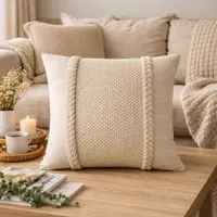 کاور کوسن مدل مکرومه ساحل سایز 42&times;42 سانتی متر