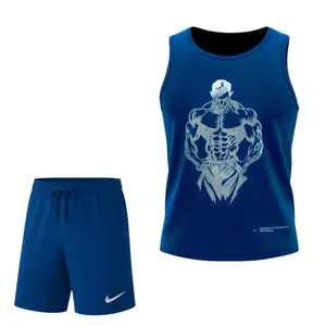 ست تاپ و شلوارک ورزشی مردانه مدل gymHUt&s/bl