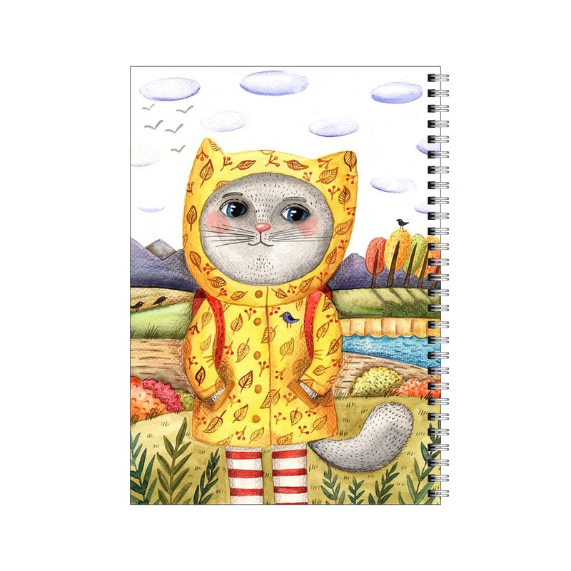 دفتر مشق 80 برگ بامبیلیپ طرح گربه و بارانی کد 5810978