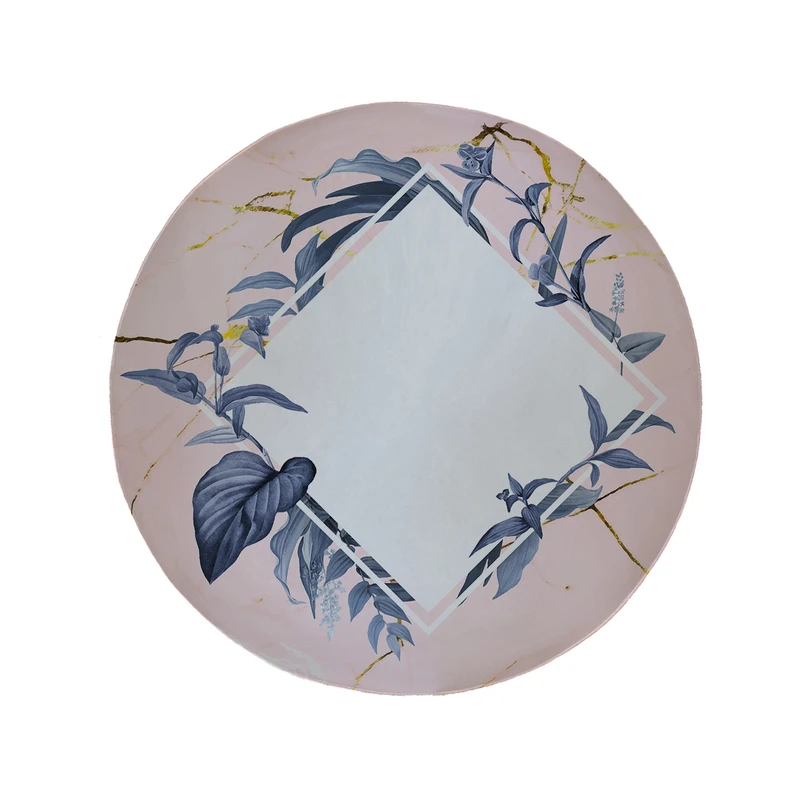 پادری مدل دایره طرح برگ کد 8435 سایز 90 × 90 سانتی متر