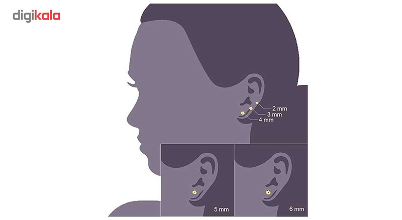 گوشواره میخی طرح تک نگین مدل 245 سایز 3 گوشواره میخی طرح تک نگین مدل 245 سایز 3