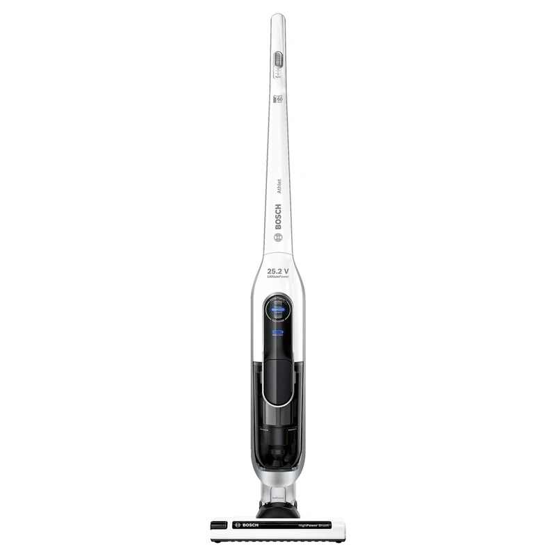 جارو شارژی عصایی بوش مدل bch6ath25 با باتری 25.2 ولت، 3 سطح قدرت، دکمه توربو و نشانگر led تمیز کردن فیلتر، عملکرد تا 60 دقیقه و ظرفیت مخزن 0.9 لیتر