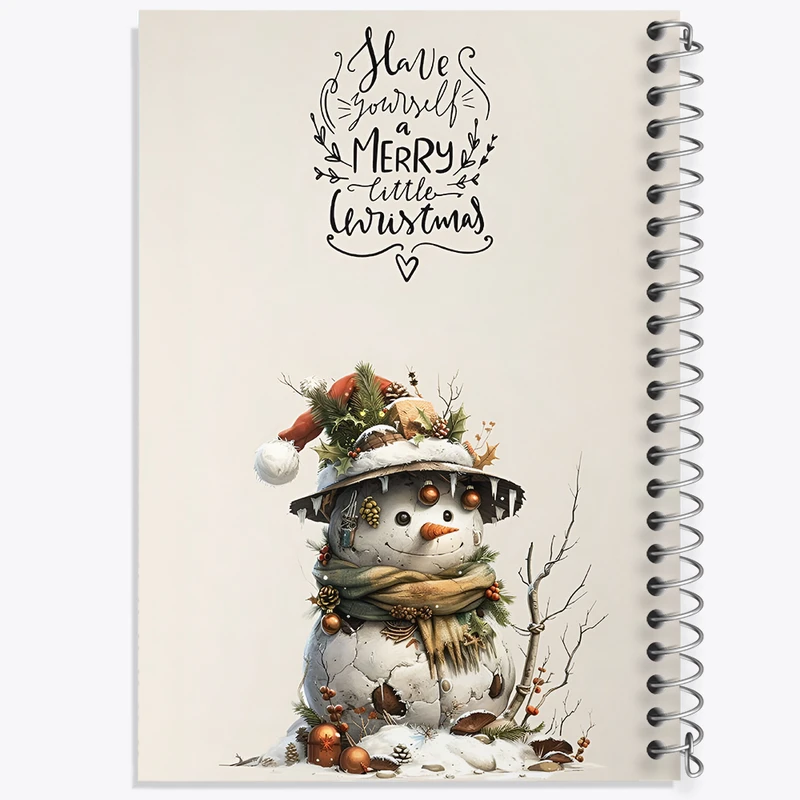 دفتر مشق 100 برگ خندالو طرح آدم برفی و کریسمس کد F5827