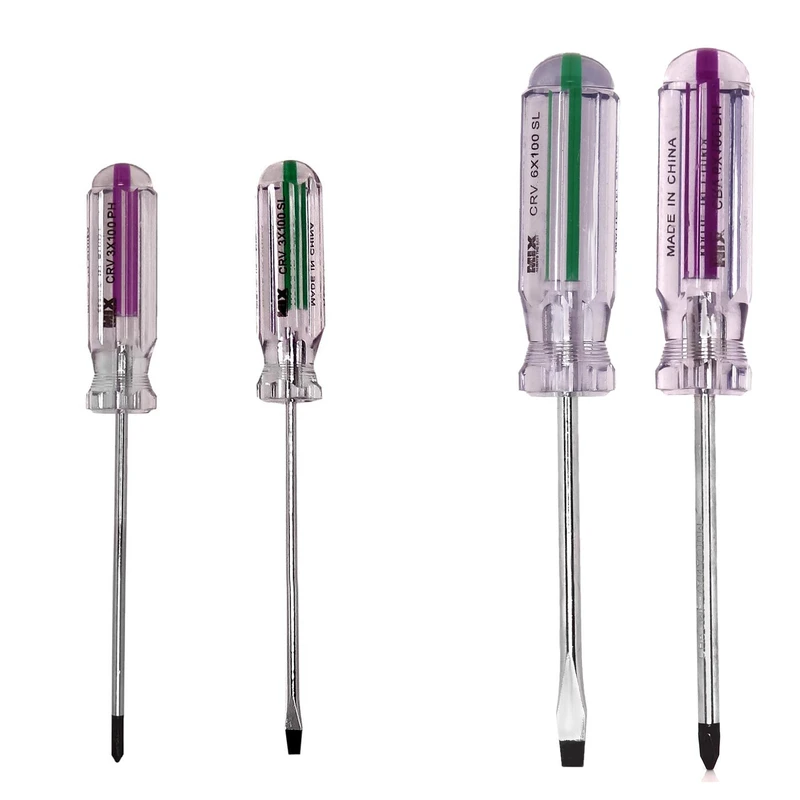پیچ گوشتی میکس مدل MMA-3x100-6x100PH-SL-4MX  مجموعه 4 عددی