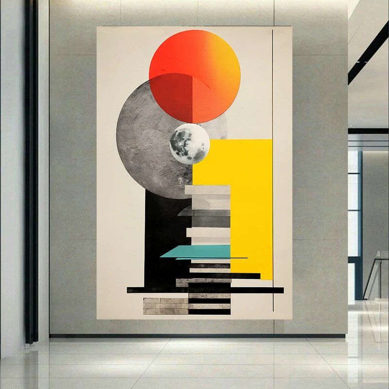 پوستر طرح مینیمال انتزاعی سیارات کد AR32149