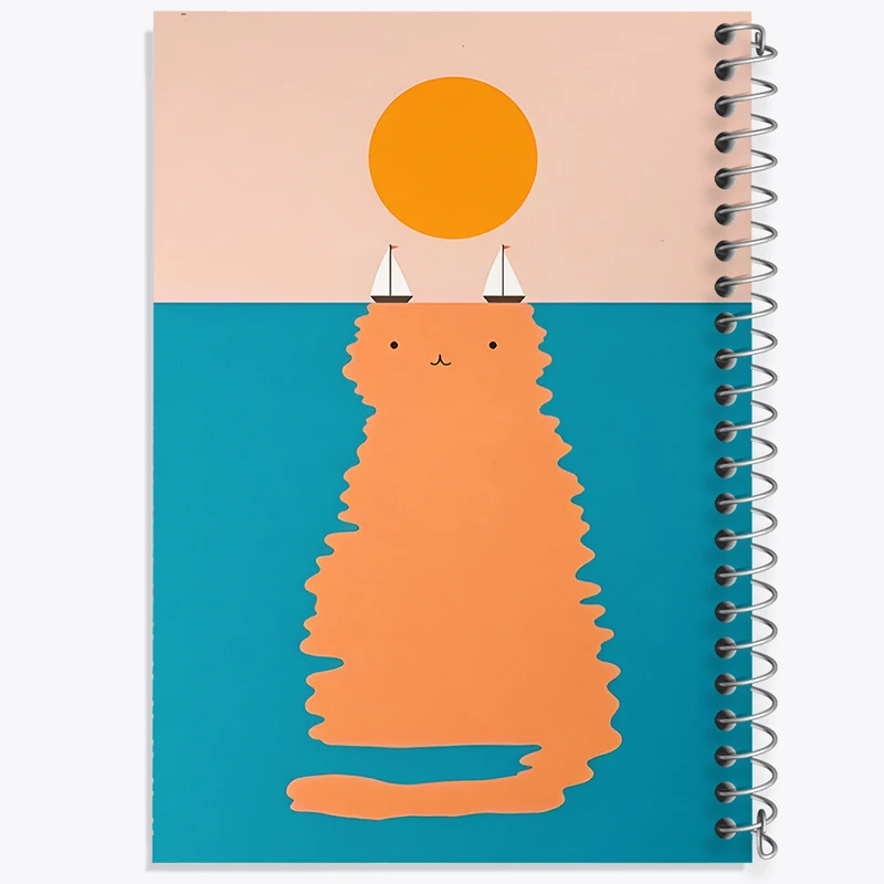 دفتر لیست خرید 50 برگ خندالو طرح منظره ی گربه ای کد N5682