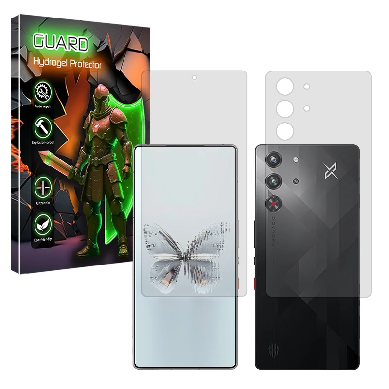محافظ صفحه نمایش مات گارد مدل Tough مناسب برای گوشی موبایل زد تی ای nubia RedMagic 10 Pro به همراه محافظ پشت گوشی