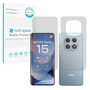Rock space Resistant model matte screen protector suitable for Xiaomi Redmi Note 15 4G Mobile phone along with the back protector