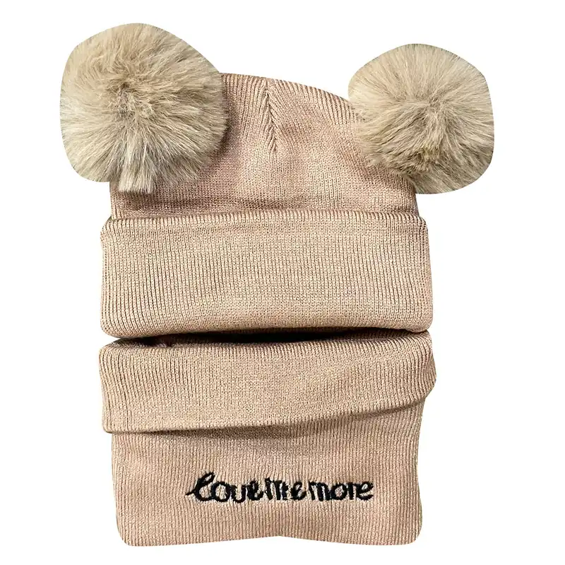 ست کلاه و شال گردن بافتنی  نوزادی کد 16