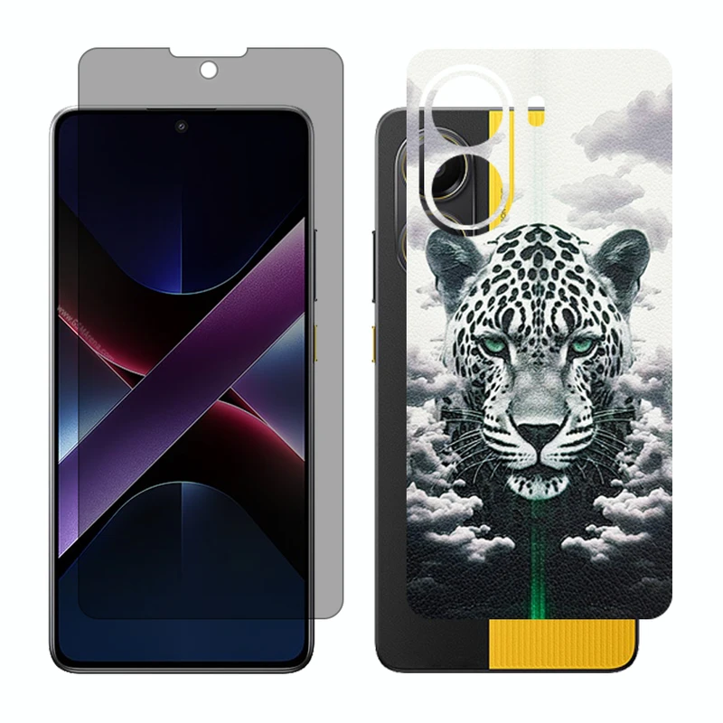 محافظ صفحه نمایش حریم شخصی گلس مدل Together مناسب برای گوشی موبایل شیائومی Poco X7 Pro به همراه برچسب پوششی پشت گوشی