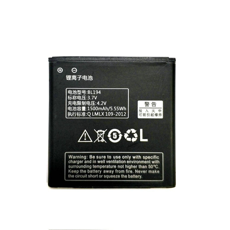 باتری موبایل مدل BL194 ظرفیت 1500 میلی آمپر ساعت مناسب برای گوشی موبایل لنوو A288