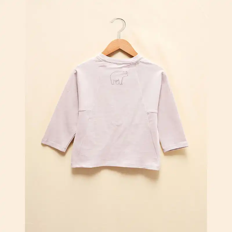 تی شرت آستین بلند نوزادی ال سی وایکیکی مدل 0whu04z1