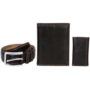 ست هدیه رویال چرم کد SL2-DarkBrown