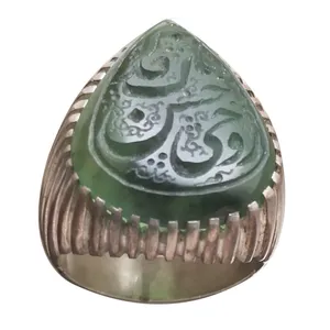 انگشتر نقره مردانه مدل اشکی کد 0044