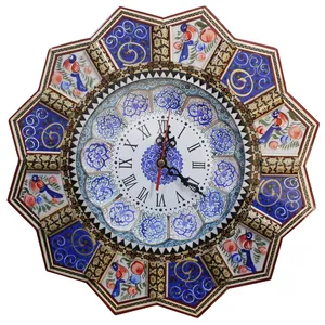 ساعت دیواری خاتم کاری چوبی مدل تارا کد 028