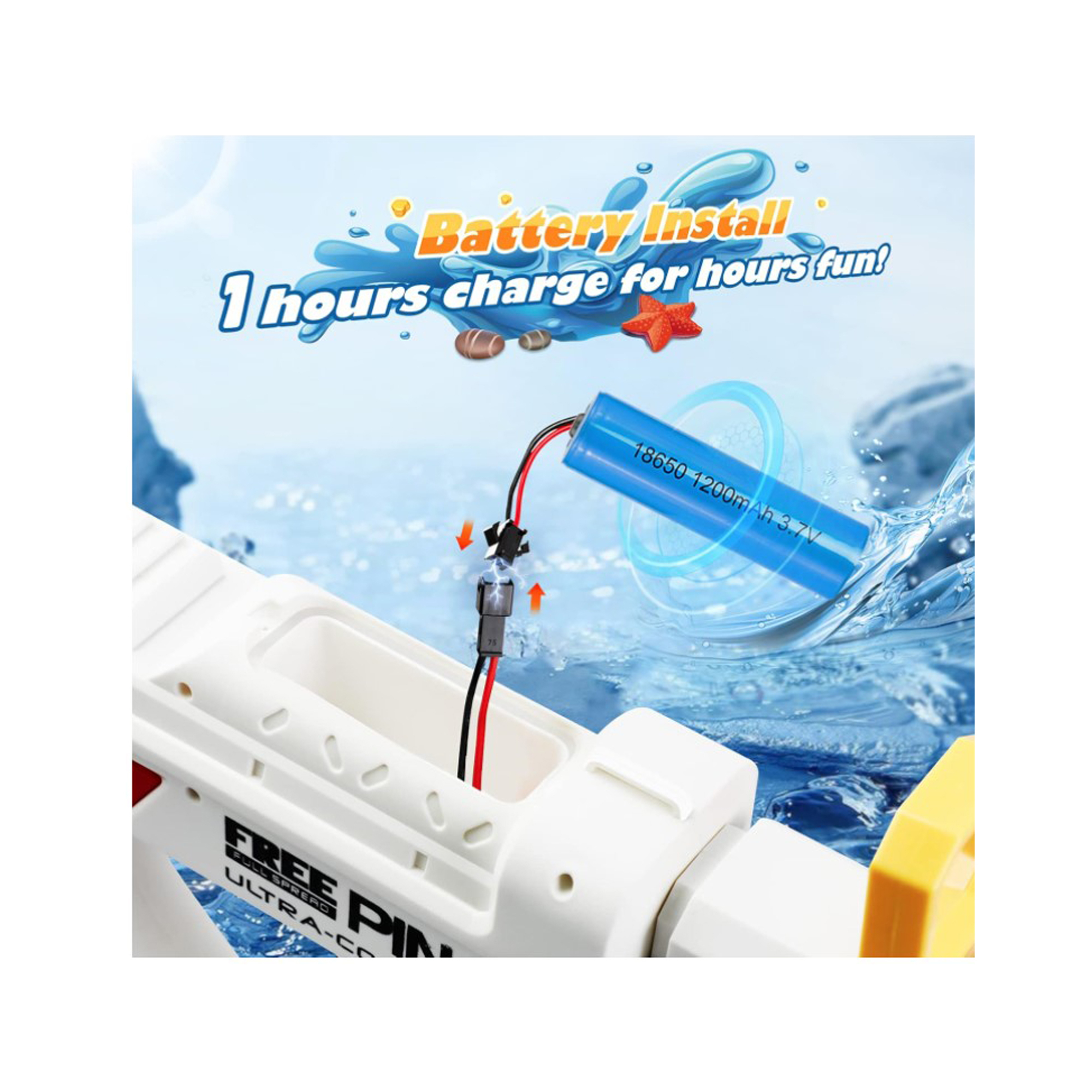 تفنگ آب پاش مدل شارژی PIN - UP کد 217