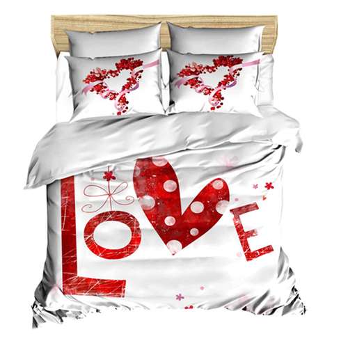سرویس کاور لحاف ژوان ژوزه مدل لاو دو نفره 6 تکه

