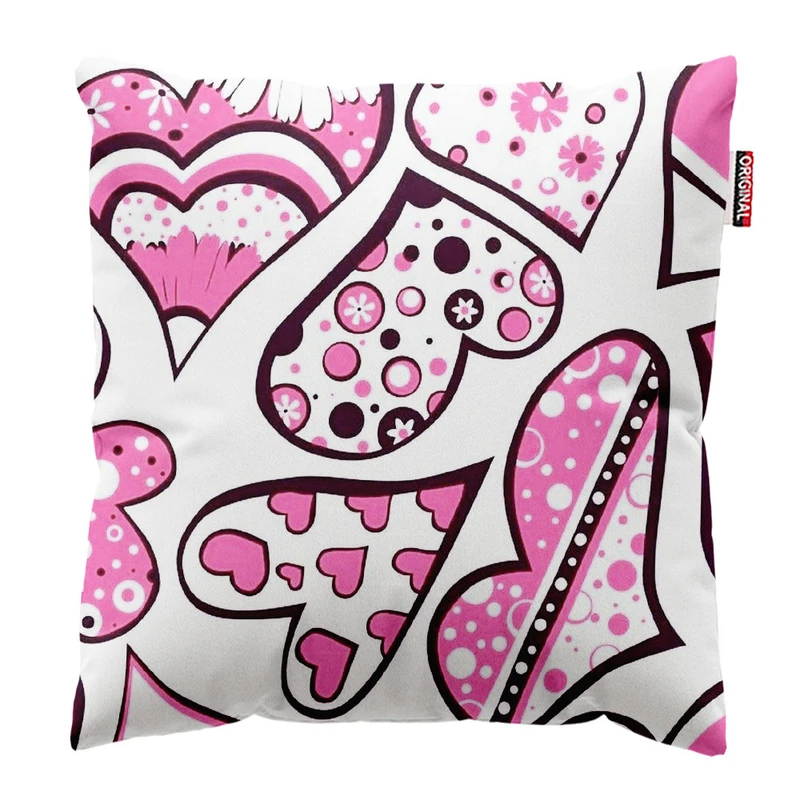  کوسن پاد آفرین طرح قلب کد 1350 سایز 30*30 سانتی متر