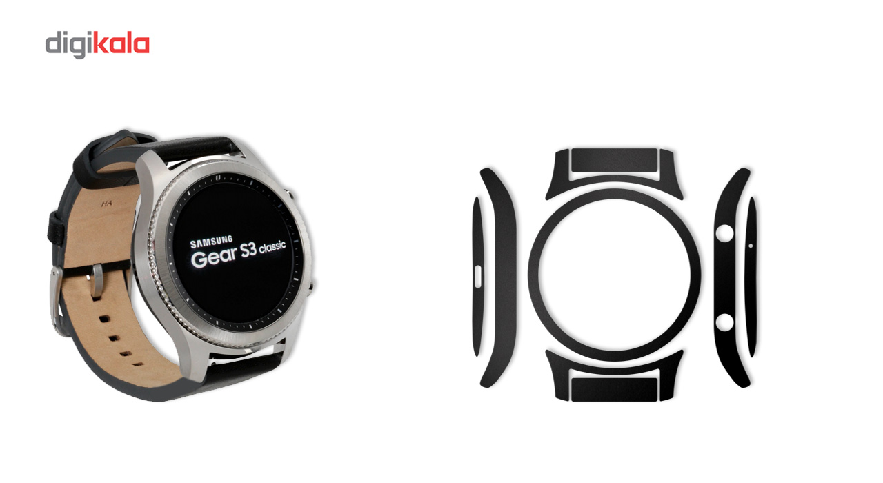 بسته 2 عددی برچسب ماهوت مدل Black-color-shades Special مناسب برای ساعت هوشمند Samsung Gear S3 Classic