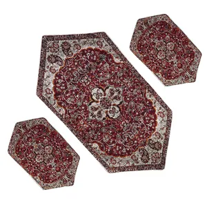 ست سه تکه رومیزی ترمه مدل شاه عباسی کد AS3-3