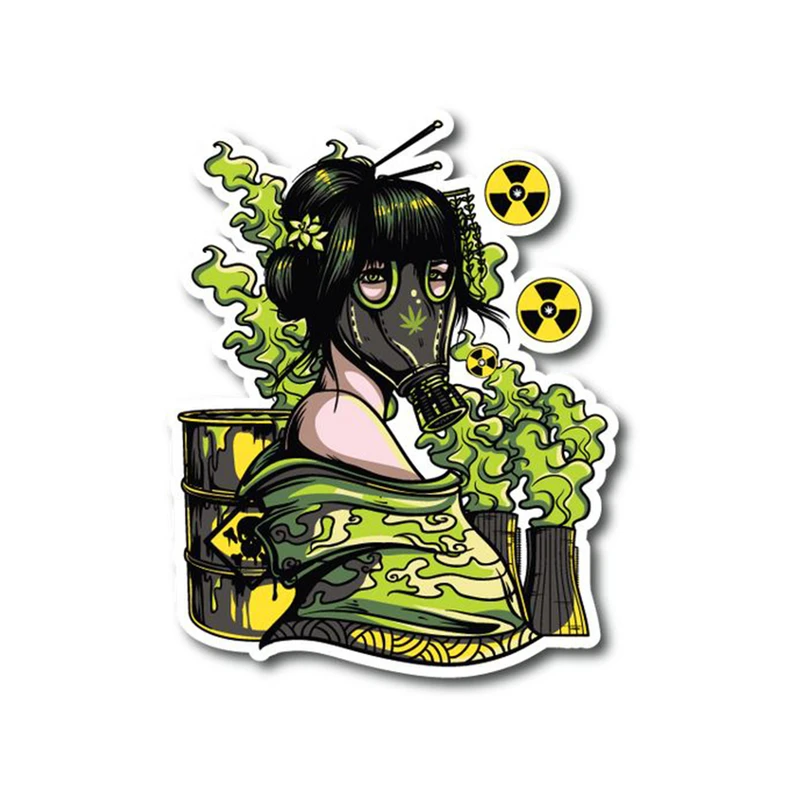 استیکر لپ تاپ و موبایل بووم طرح دختر رادیواکتیوی کد 38 