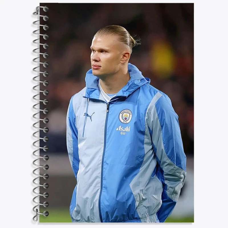 دفتر زبان 50 برگ خندالو مدل دو خط طرح ارلینگ هالند (Erling Haaland) کد 36357