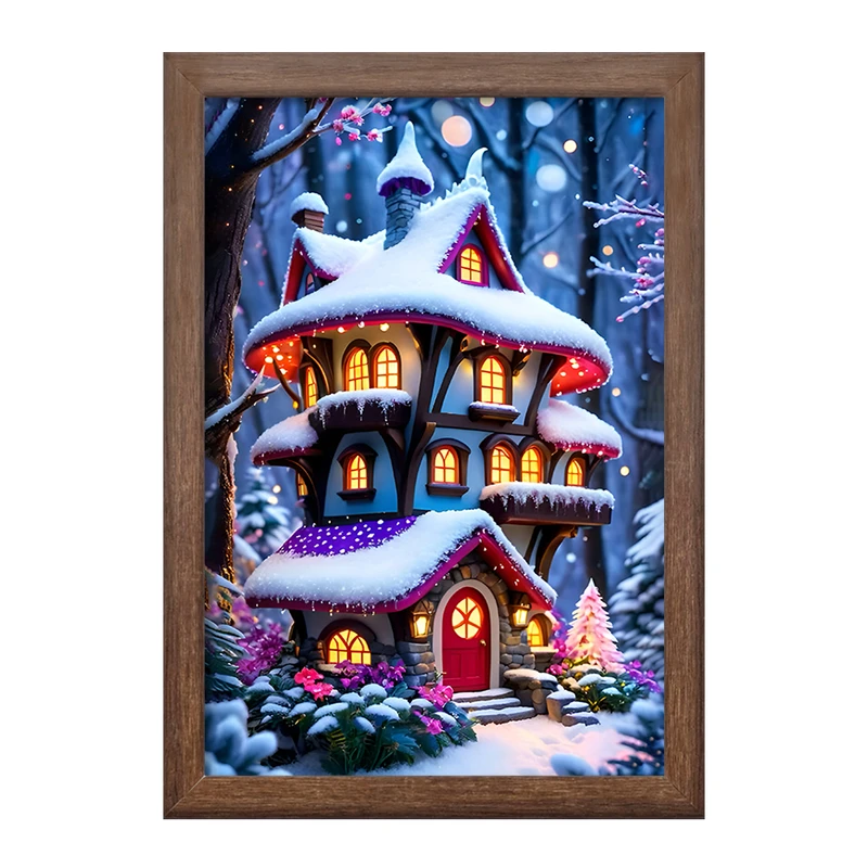 تابلو خندالو طرح خانه ی برفی بامزه کد F8407